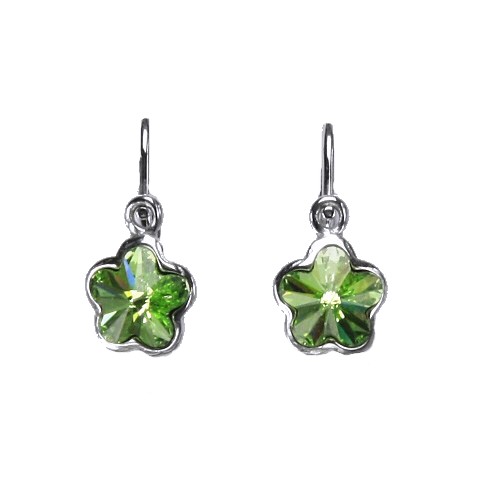 Dětské náušnice 6mm kytičky Peridot