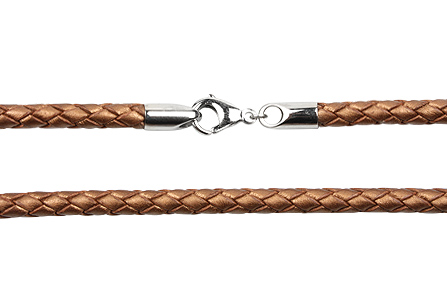 Kůže na krk 45cm, síla 5mm, zlatá pletená