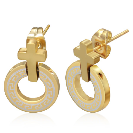 Náušnice chirurgická ocel Gold Plated