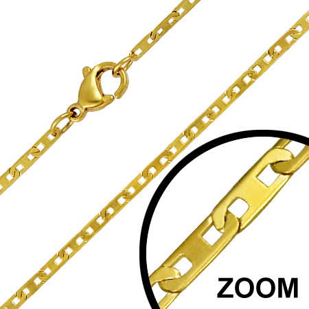 Řetízek z chirurgické oceli 44cm Gold Plated