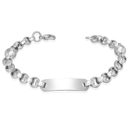 Pánský náramek Silver 21cm, síla 7mm