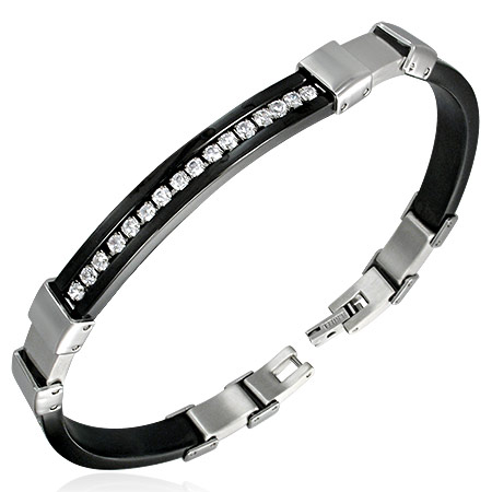Náramek z chirurgické oceli 18,5cm