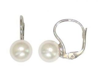    Náušnice perly White Swarovski Elements 6mm