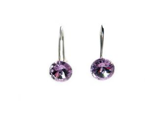 Náušnice Rivoli  8mm Violet Swarovski