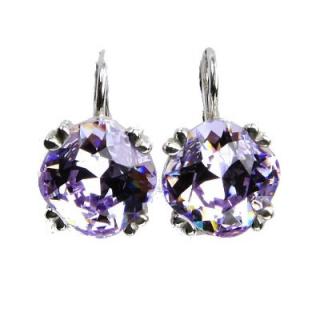 10mm náušnice Violet Swarovski