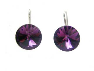   Náušnice Rivoli 12mm Amethyst Swarovski