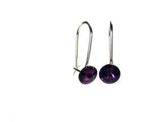 Náušnice Rivoli  6mm Amethyst Swarovski