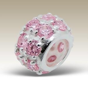   Pandora styl stříbrný korálek 11x6mm Pink