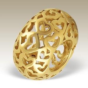 Pandora styl korálek Gold 7x12mm
