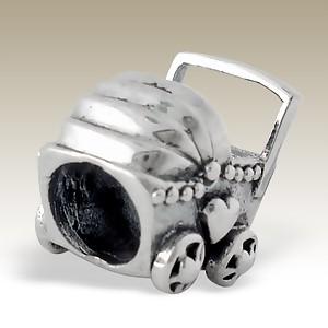    Pandora styl korálek kočárek 12x9mm