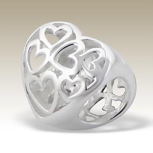Pandora styl korálek 10mm srdíčkový