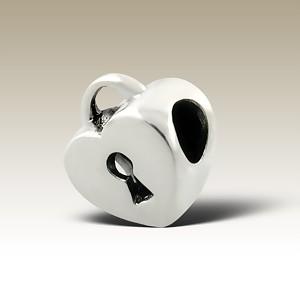 Pandora styl korálek  9x8mm srdíčko