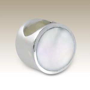Pandora styl korálek  9mm s bílou perletí