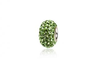 Pandora styl Swarovski Elements Peridot