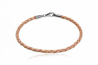 Náramek styl Pandora 22cm, přírodní kůže