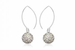       Náušnice kuličky Swarovski Clear 12mm