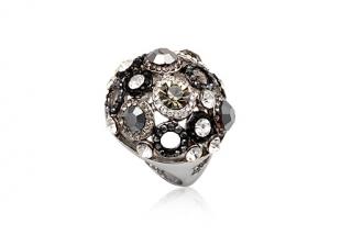   Prsten Swarovski Jet a Clear 27mm