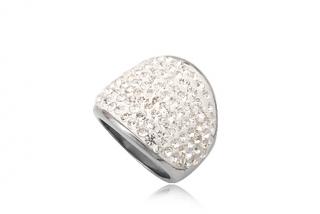 Prsten RSSW10  chirurgická ocel se Swarovski Elements