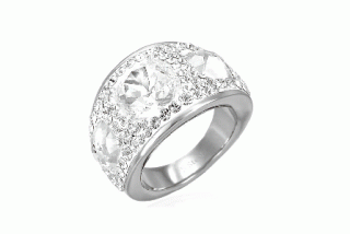   Prsten RSSW12 Swarovski Elements Clear