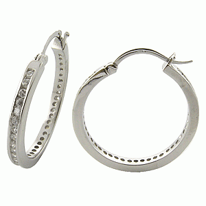 20mm kruhy se zirkony Clear