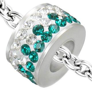 Přívěsek chirurgická ocel 11mm Emerald