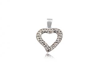 Přívěsek srdíčko 18x17mm se Swarovski Elements