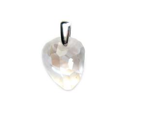 Stříbrný přívěsek 23mm Clear