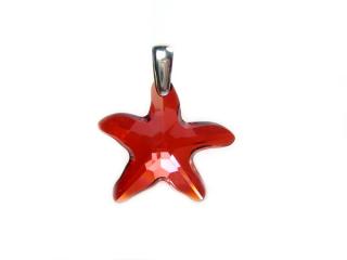 Přívěsek mořská hvězda 28mm Red Magma