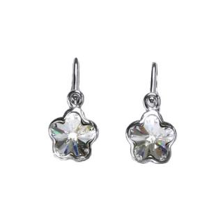     Dětské náušnice Swarovski Elements bílé zlato