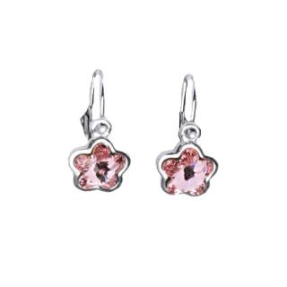 Dětské náušnice 6mm kytičky Light Rose 