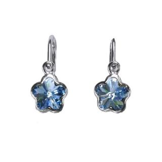 Dětské náušnice 6mm kytičky Aquamarine 