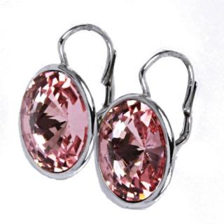 Náušnice Rivoli 16mm Light Rose Swarovski