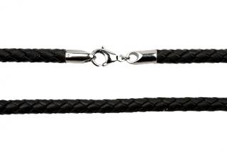 Kůže na krk 45cm, síla 3mm, černá pletená
