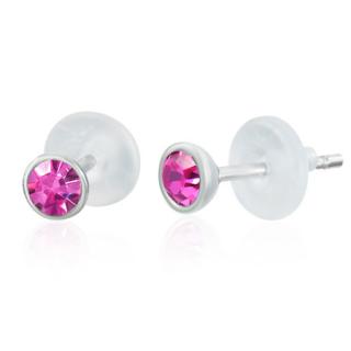 Náušnice  4,4mm Rose Swarovski Elements