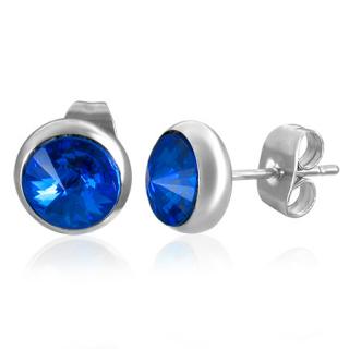 Náušnice  8mm Blue