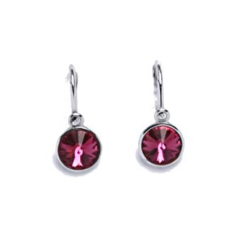 Dětské náušnice 5mm Fuchsia