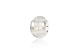 Pandora styl korálek Ab Quartz White 12x8mm