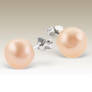 Náušnice 11mm perly Peach