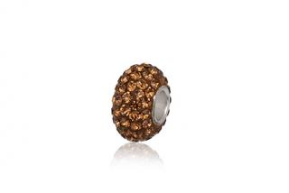 Korálek styl Swarovski Elements Brown