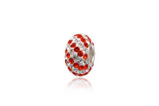 Pandora styl Swarovski Elements Siam a Clear