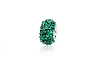 Pandora styl Swarovski Elements Emerald