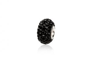 Pandora styl Swarovski Elements Jet
