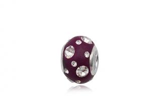 Korálek Swarovski Elements Clear a Purple