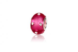 Korálek Swarovski Elements Fuchsia a Clear