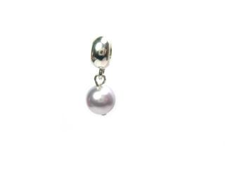 Pandora styl visací s perlou White Swarovski
