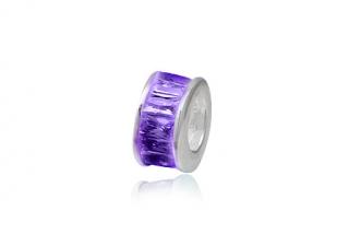 Pandora styl stříbrný korálek 9x15mm zirkony Tanzanit