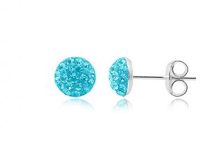 Náušnice  6mm Aquamarine