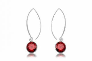 Náušnice se zirkony 11mm Red