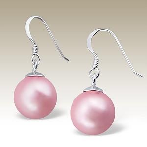   Náušnice s perlou 12mm Pink