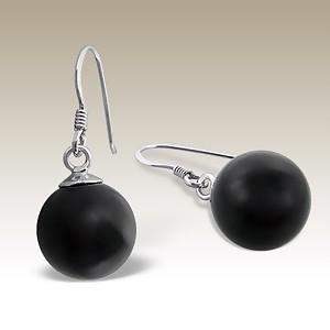 Náušnice s perlou 12mm Black